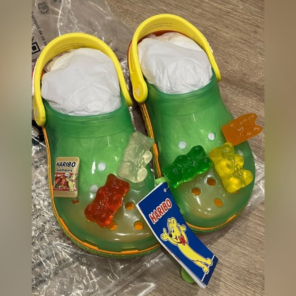 Crocs x Haribo gummy bears GoldenBears shoes NWT